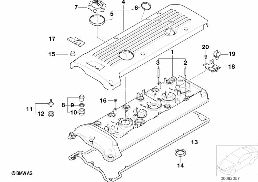CYLINDER HEAD COVER diagram for BMW Z3 E36 M