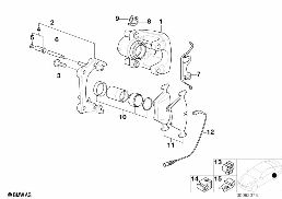 REAR BRAKE / BRAKE PAD / WEAR SENSOR diagram for BMW Z3 E36 M