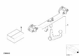 Kit de montage dispositif de remorquage diagram for BMW 5 Series E39 525td