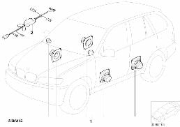 Sound Modul System diagram for BMW X5 E53 3.0d