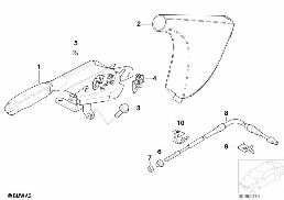 HANDBRAKE LEVER diagram for BMW Z3 E36 M