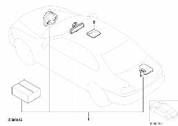 Kit 2ème monte pour système d'alarme diagram for BMW 5 Series E39 525td