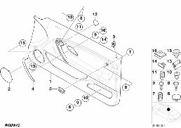 Tapicerka drzwi diagram for BMW 3 Series E46 316ti