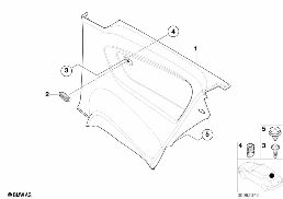 Tapicerka boczna tylna diagram for BMW 3 Series E46 316ti