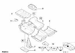 FLOOR COVERING diagram for BMW 3 Series E46 M3