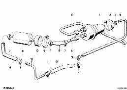 FUEL SUPPLY/FILTER diagram for BMW 3 Series E21 323i
