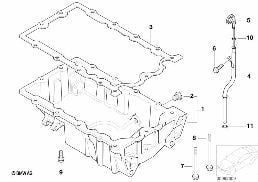 Miska olejowa/urz. do pom.oleju diagram for BMW MINI R50 Cooper