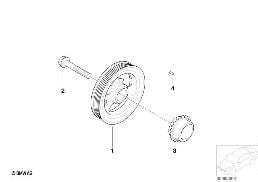 Napęd pasowy-amortyzator drgań diagram for BMW MINI R50 Cooper