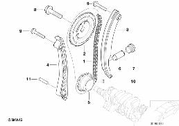 Mechanizm ster.-łańcuch sterujący diagram for BMW MINI R50 Cooper