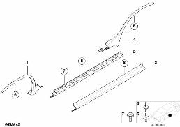 COVER DOOR SILL / WHEEL ARCH diagram for BMW X5 E53 4.4i