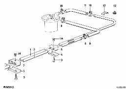 FUEL SUPPLY diagram for BMW 7 Series E23 735i