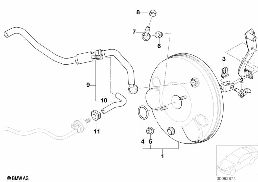 POWER BRAKE UNIT DEPRESSION diagram for BMW Z3 E36 M