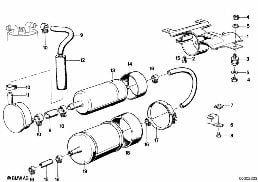 FUEL PUMP/FUEL FILTER diagram for BMW 7 Series E23 745i