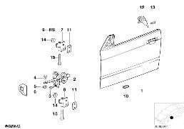 FRONT DOOR-HINGE/DOOR BRAKE diagram for BMW 3 Series E36 325is