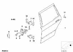 REAR DOOR - HINGE/DOOR BRAKE diagram for BMW 3 Series E36 328i