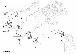 排気ガス/有害物質削減装置 - 冷却装置 diagram for BMW 5 Series E39 525d