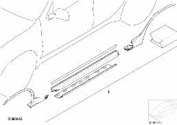 Dodatečná sada hliníková stupačka diagram for BMW X5 E53 4.4i