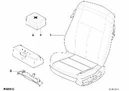 ที่นั่งด้านหน้า, ชุดที่นั่งทั้งชุด diagram for BMW X5 E53 4.6is