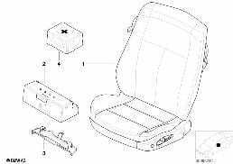 ที่นั่งด้านหน้า, ชุดที่นั่งทั้งชุด diagram for BMW X5 E53 4.6is