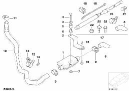 Rura wydechowa/tłumik diagram for BMW 3 Series E46 320d