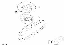 Lusterko wewnętrzne diagram for BMW MINI R50 Cooper