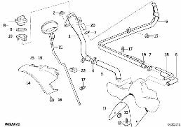 FILLER PIPE diagram for BMW 8 Series E31 850Ci