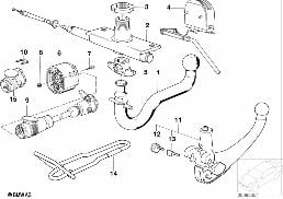 Anhängerkupplung Einzelteile diagram for BMW 7 Series E32 750iL