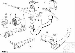 Pieces de dispositif d'attelage diagram for BMW 7 Series E32 750iL