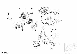 SINGLE PARTS OF TRAILER HITCH diagram for BMW 8 Series E31 850Ci