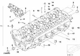 CYLINDER HEAD diagram for BMW Z3 E36 M