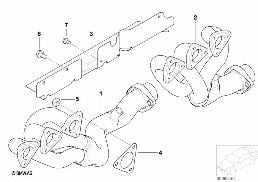 Abgaskrümmer diagram for BMW 3 Series E46 M3