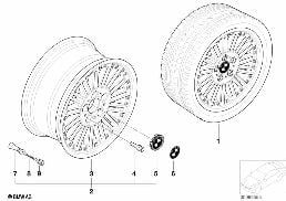 Jante composite rayons radial (styl. 86) diagram for BMW 5 Series E39 525td