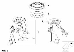 FUEL PUMP AND FUEL LEVEL SENSOR diagram for BMW 3 Series E36 M3