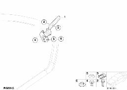 Mechanizm szyby drzwi tylnych diagram for BMW 3 Series E46 316ti