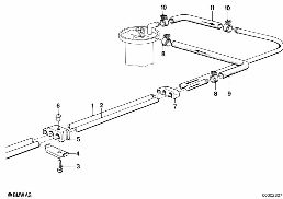 Alimentation en carburant/tuyaux diagram for BMW 3 Series E30 M3