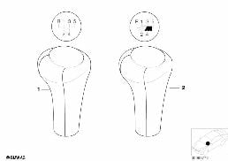 Pommeau Individual en cuir diagram for BMW 5 Series E39 525td