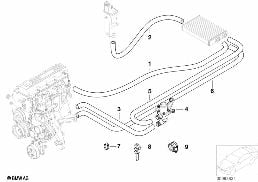 WATER HOSES/WATER VALVE diagram for BMW 3 Series E46 318i