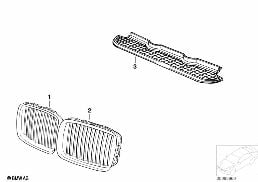 EXTERIOR TRIM / GRILL diagram for BMW 3 Series E36 323i