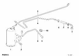 ACTIVATED CHARCOAL FILTER/TUBING diagram for BMW 3 Series E36 M3
