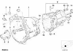 S5D...Z HOUSING + MOUNTING PARTS,4-WHEEL diagram for BMW 3 Series E46 330xi