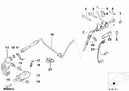 Commande d'embrayage diagram for BMW 5 Series E39 525td