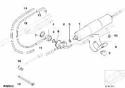 FUEL FILTER, PRESSURE REGULATOR diagram for BMW Z3 E36 M