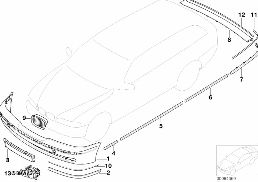 Doposażenie - Facelifting 2000 diagram for BMW 5 Series E39 520d