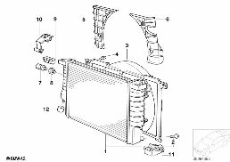 RADIATOR/FRAME diagram for BMW Z3 E36 M