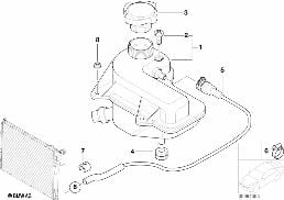 EXPANSION TANK/TUBING diagram for BMW Z3 E36 M
