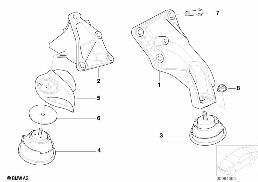 Sospensione del motore diagram for BMW 3 Series E46 318i