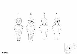 INDIVIDUAL GEAR SHIFT KNOBS, WOOD diagram for BMW Z3 E36 3.0i