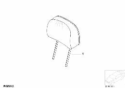 INDIV. HEADREST, STANDARD SEAT, LEATHER diagram for BMW 3 Series E46 318i