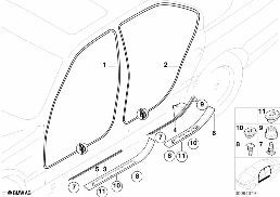 EDGE PROTECTOR / TRIM FOR ENTRY diagram for BMW 7 Series E38 735iL