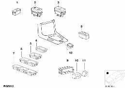 VARIOUS SWITCHES diagram for BMW 3 Series E36 325i